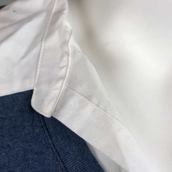 1X 3X Blue Heather Layered Look Top Plus Size - Picture 6 of 7